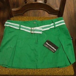 Green Skirt with Belt